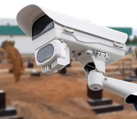 Commercial security camera installed on a Dallas business