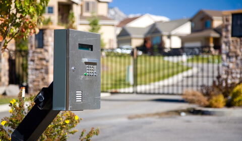 Keypad entry system securing a gated residential community
