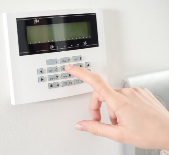 Alarm keypad from a commercial security system in Irving
